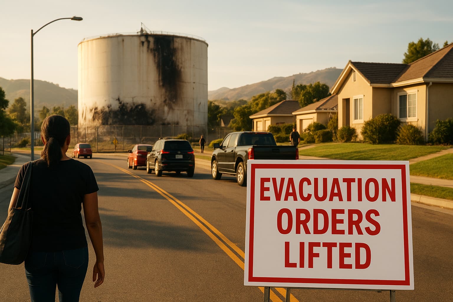 Evacuation Orders Lifted for Thousands Near Damaged Chemical Tank