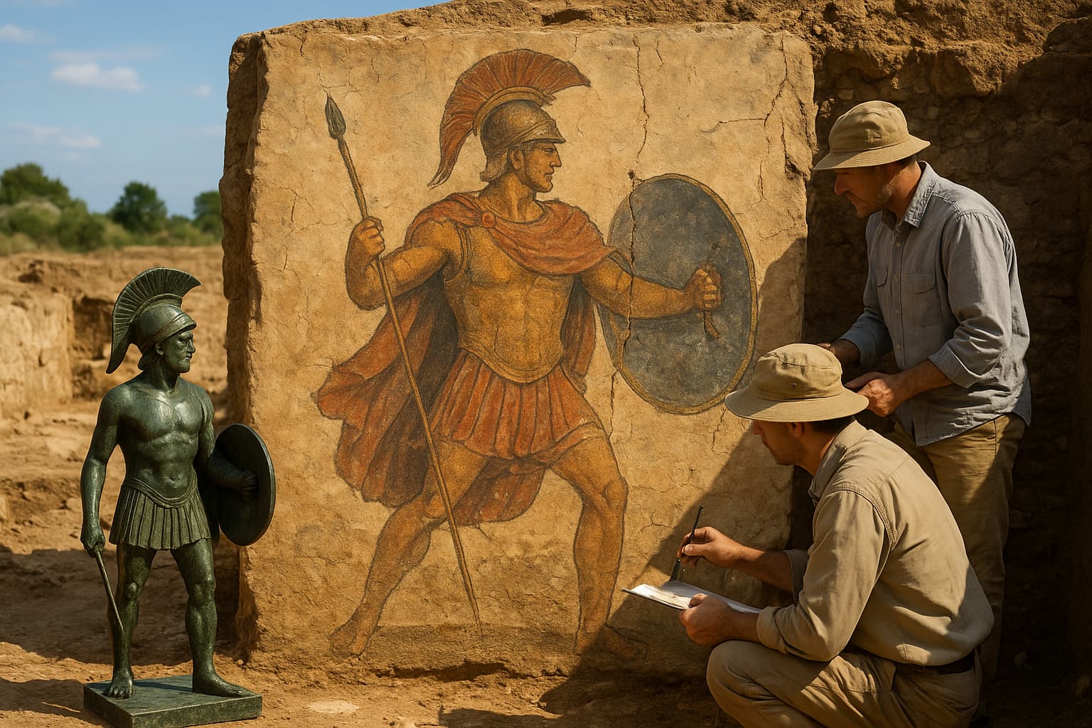 Ancient Achilles Mural Discovered Near Reims, France