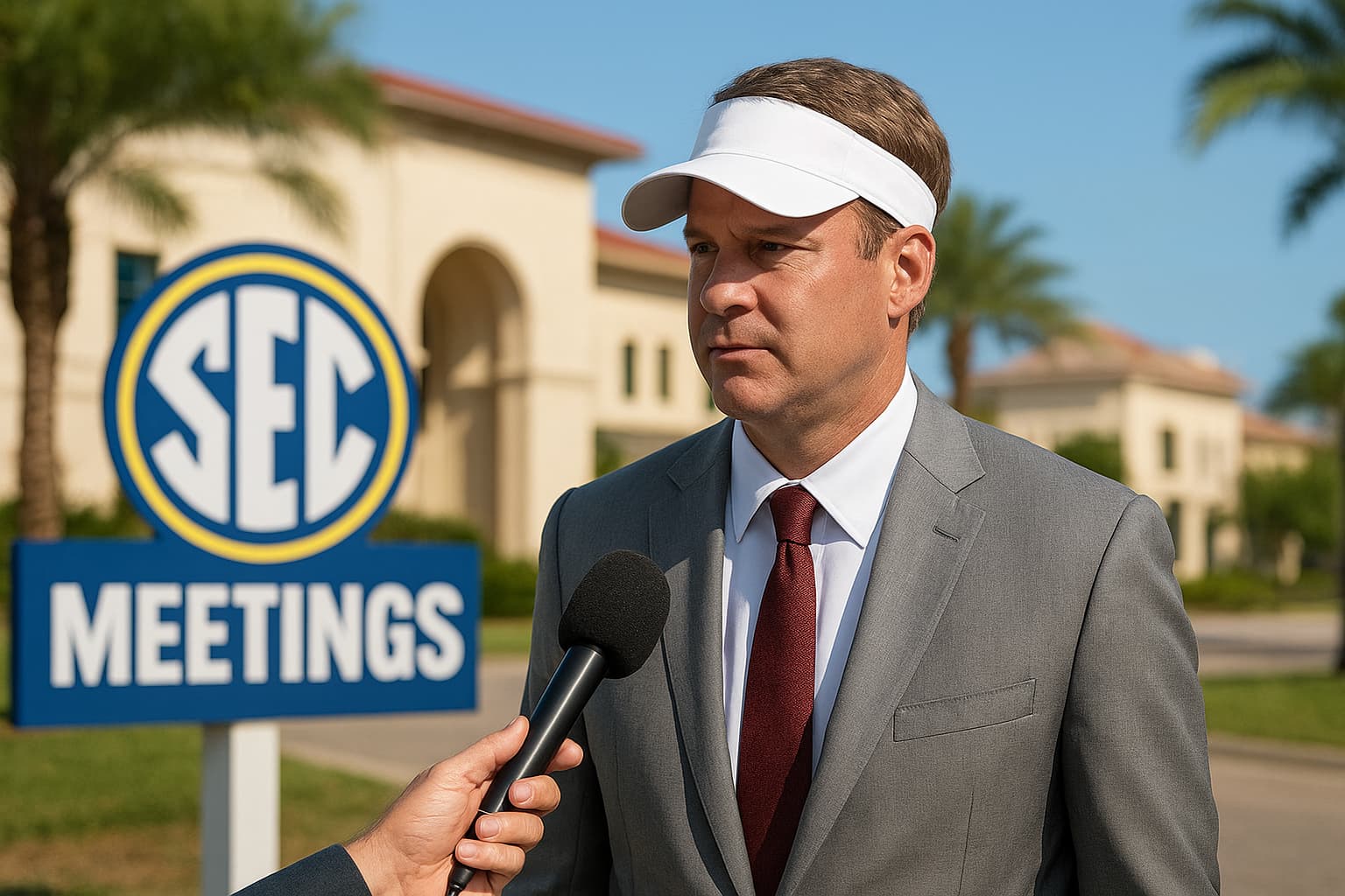 Kiffin Deflects Questions About Ole Miss Return at SEC Meetings