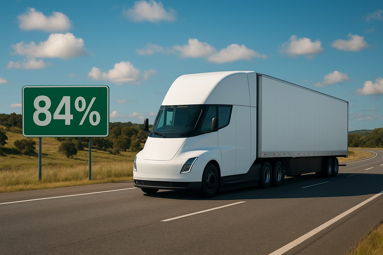 Electric Semi Slashes Fuel Costs by 84 Percent