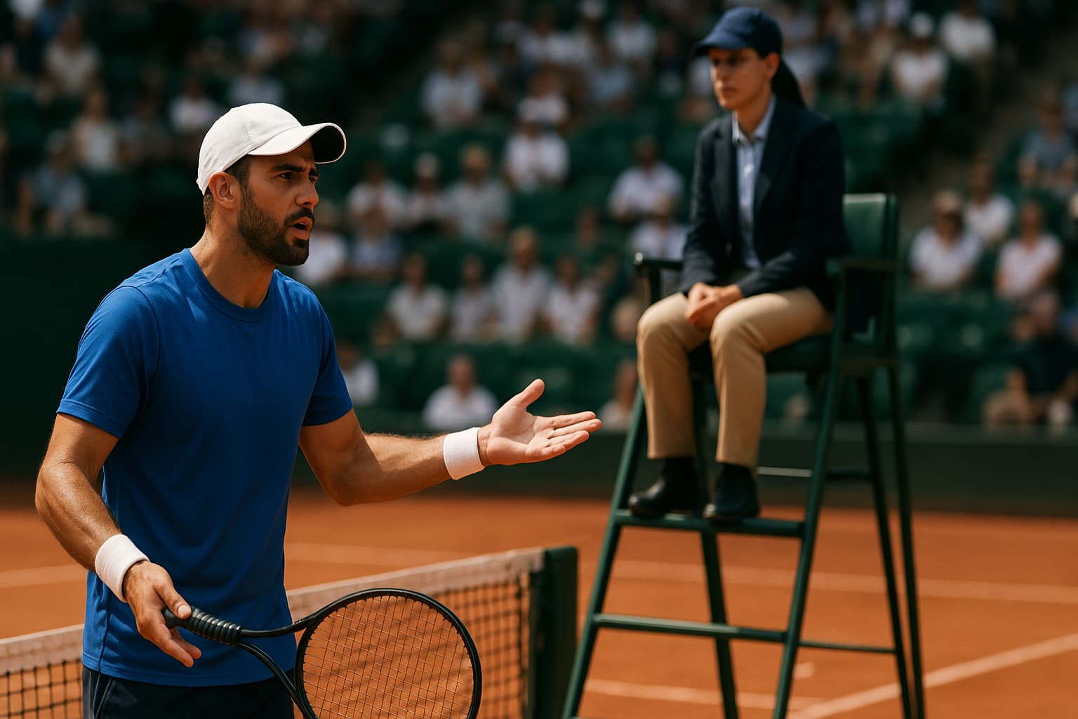 Tennis Player Criticizes Umpire After French Open Loss
