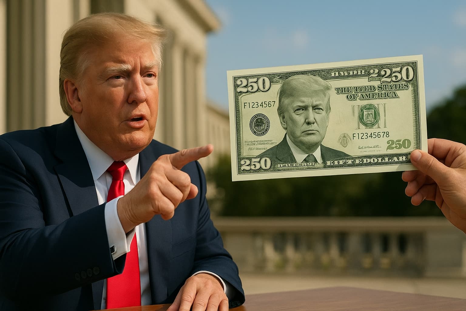 Trump Pushes for Appearance on New $250 Bill