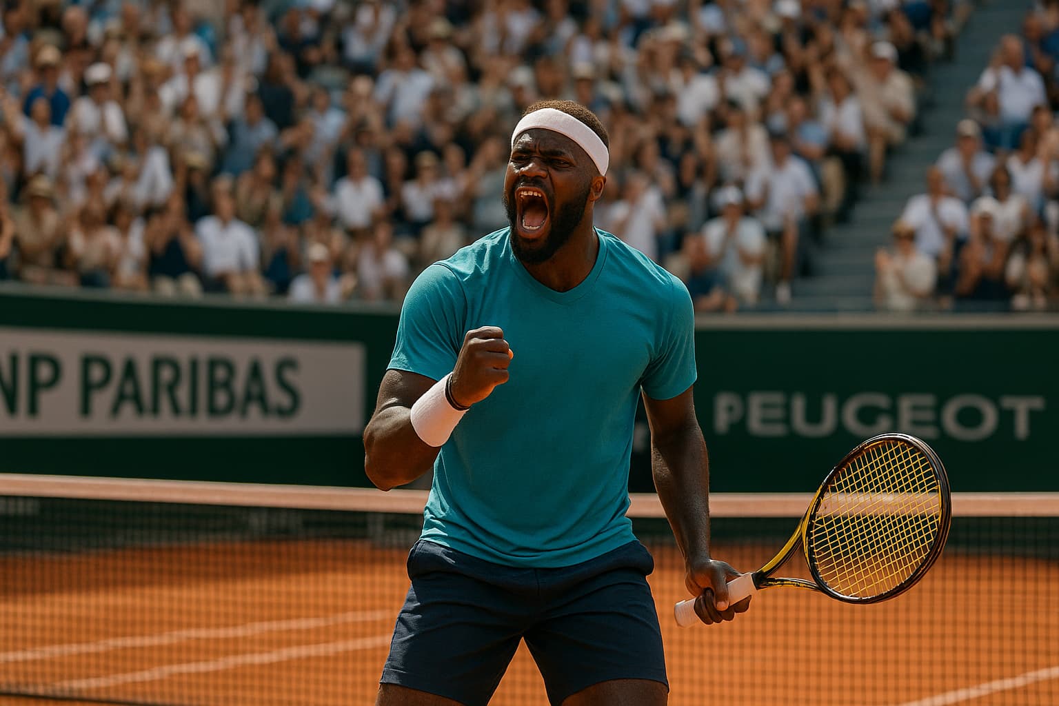 Tiafoe Advances at French Open After Heated Five-Setter