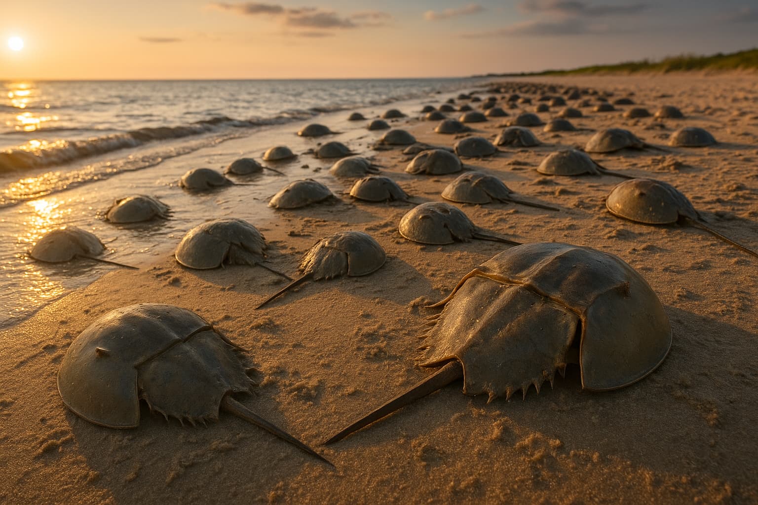 Ancient Horseshoe Crabs Return to Delaware Bay Beaches