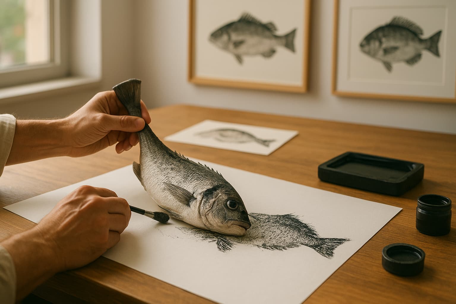 Ancient Japanese Fish Printing Evolves Into Global Art Movement
