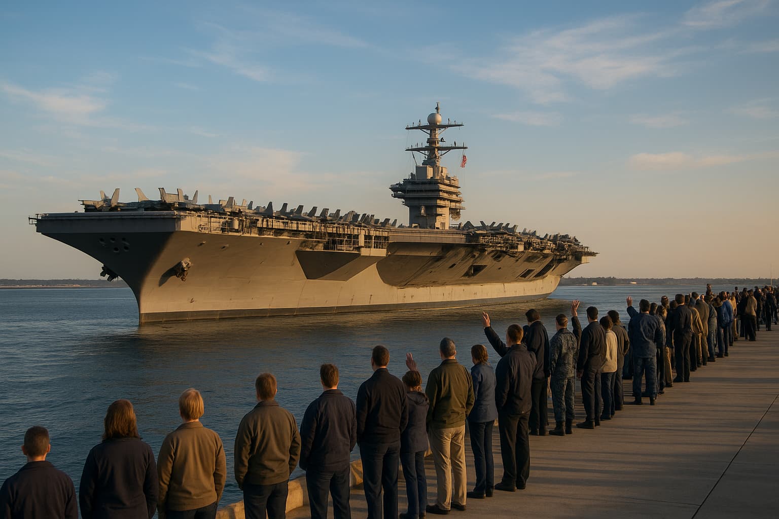 USS Ford Returns Home After Year-Long Deployment