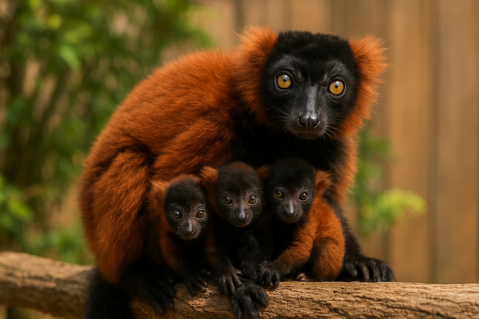 Critically Endangered Lemur Triplets Born at Wild Adventures