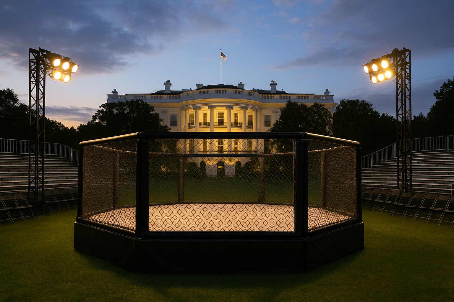 Trump Marks 80th Birthday with UFC Spectacle at White House